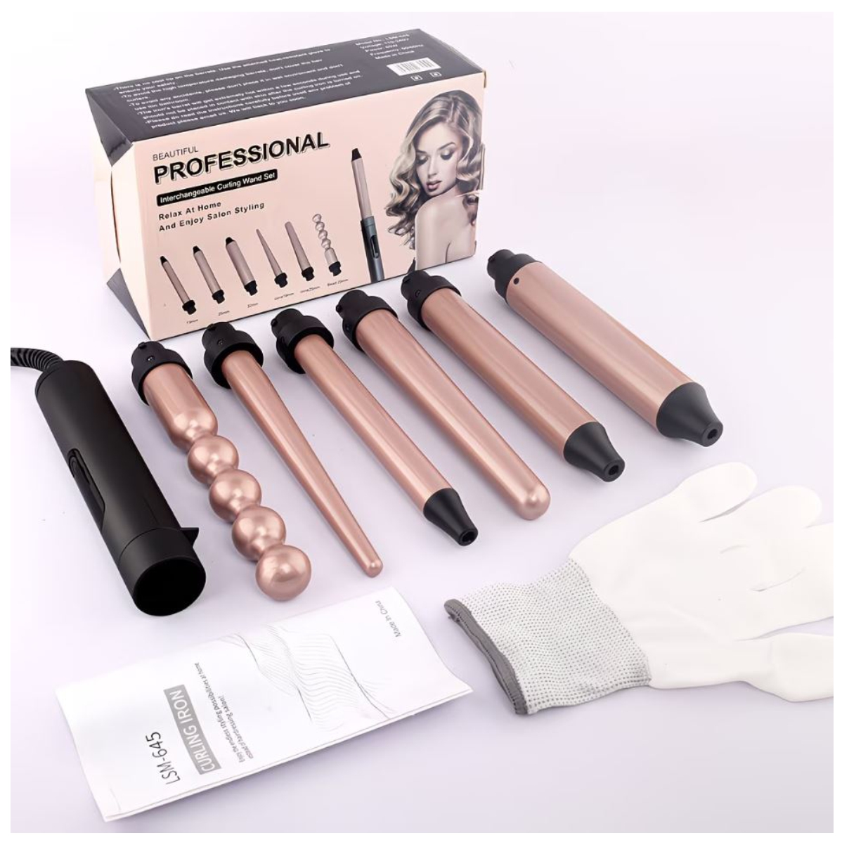 Pinza Rizador 6 En 1 Para Cabello profes